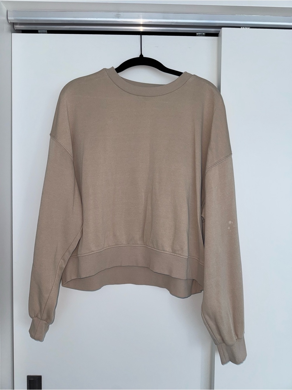 Divided Beige Oversized Crewneck Sweatshirt